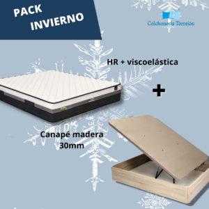 Pack  INVIERNO colchón Iron + Canapé Remy