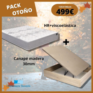 Pack  OTOÑO colchón Antares + Canapé Remy
